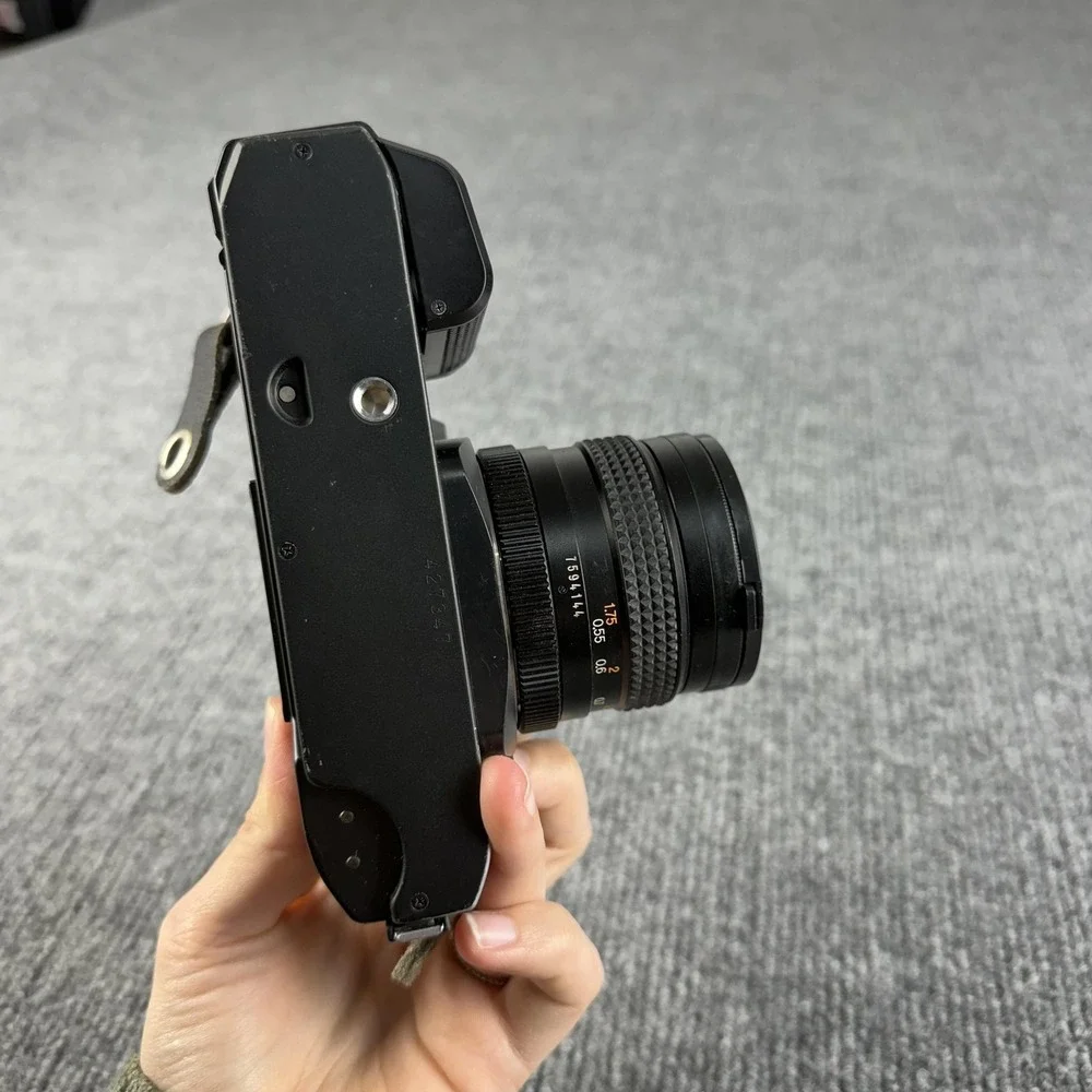 Konica FS-1 35mm SLR Film Camera Black Hexanon AR 50mm‎ F1.7 Lens Japan